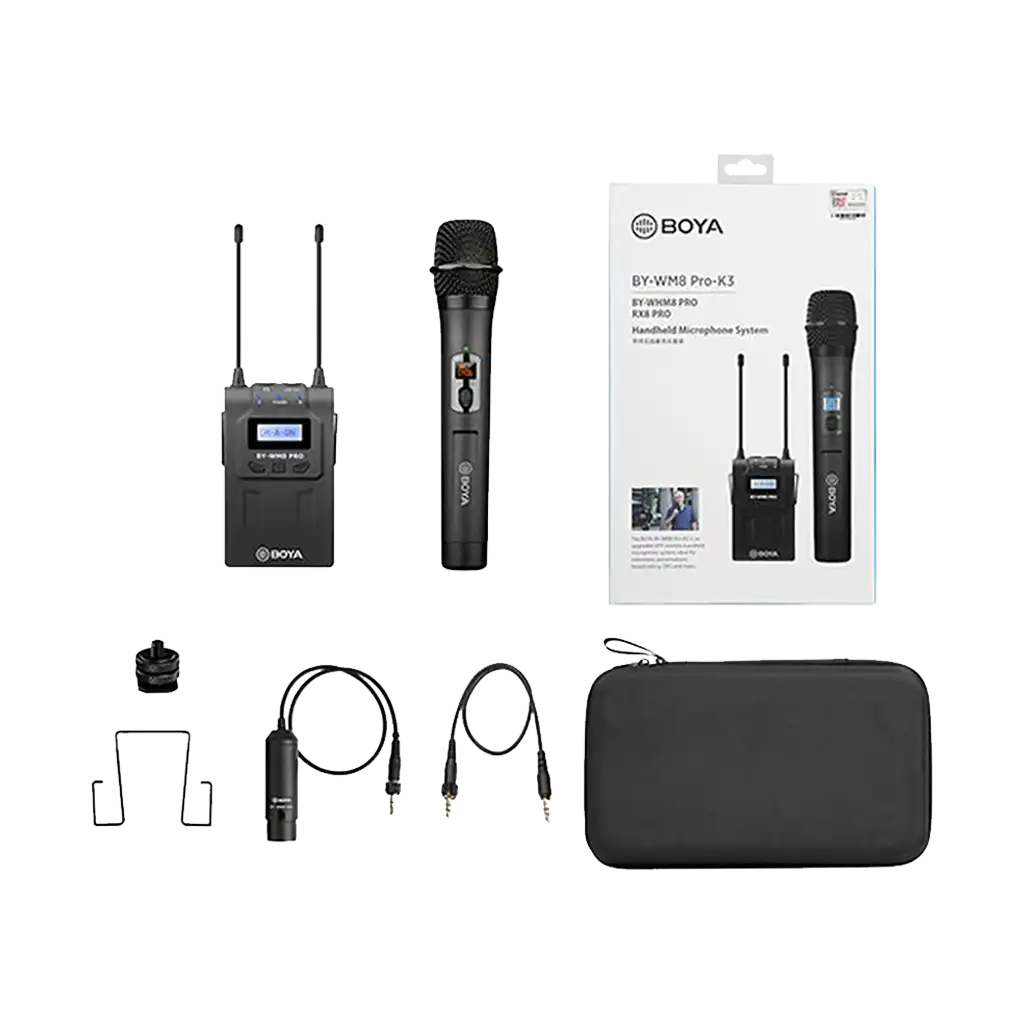 Boya BY-WM8 PRO-K3 Camera-Mount Wireless Handheld Microphone System (568 to 599 MHz) - Image 4