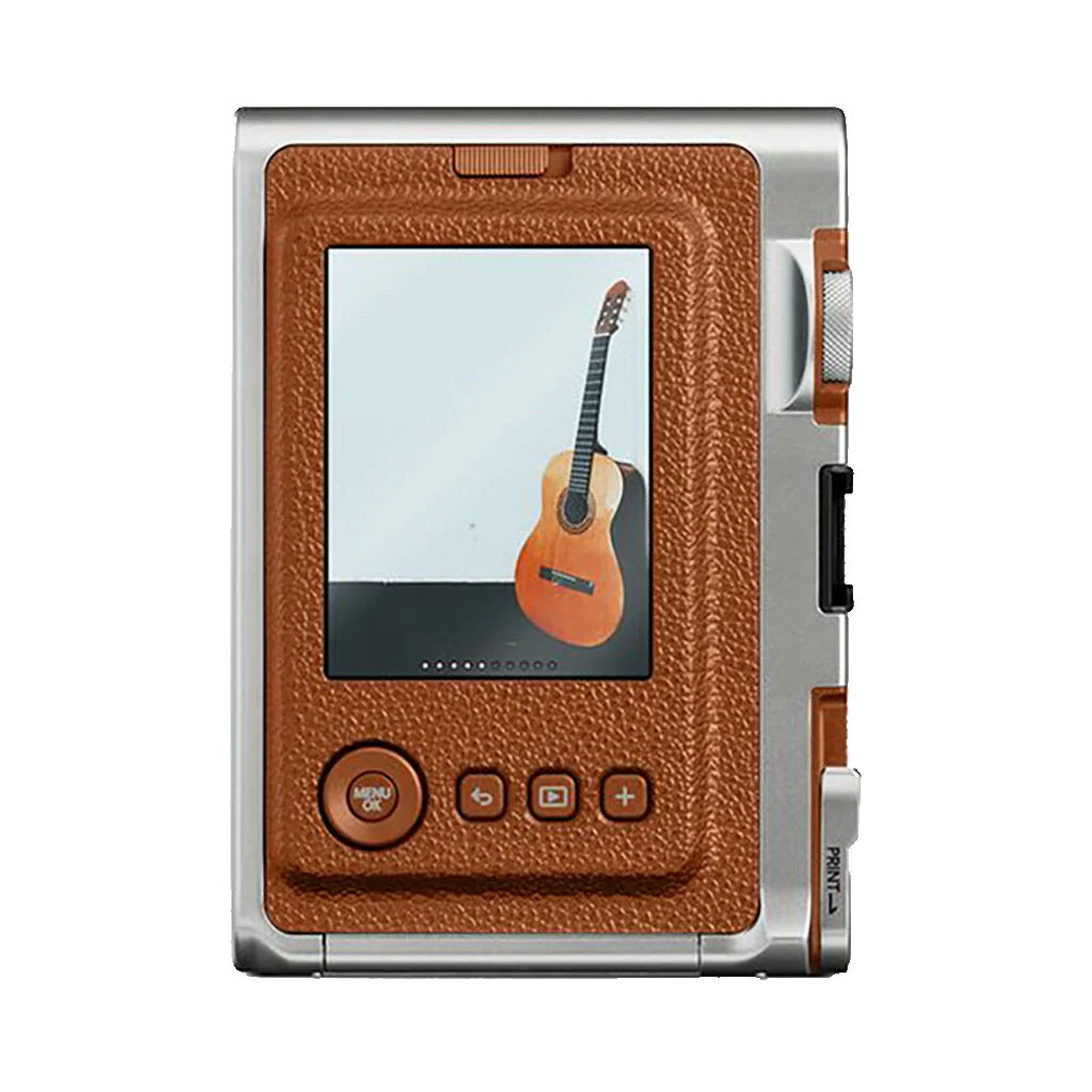Fujifilm Instax Mini Evo Hybrid Instant Camera (Brown) with 1 Fujifilm Instax Mini Instant Film and Instax Evo Case (Brown) - Image 3
