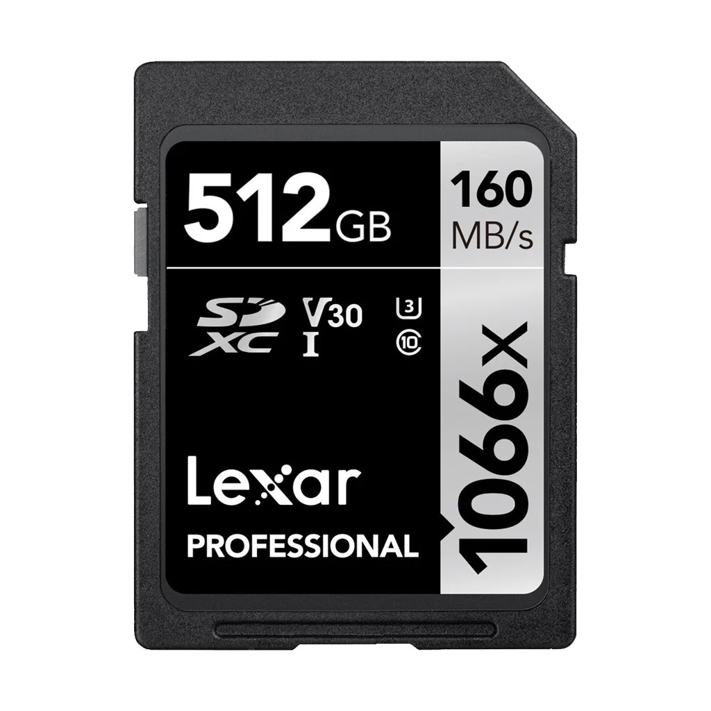 Lexar 512GB Professional 1066x UHS-I SDXC Memory Card (SILVER Series)