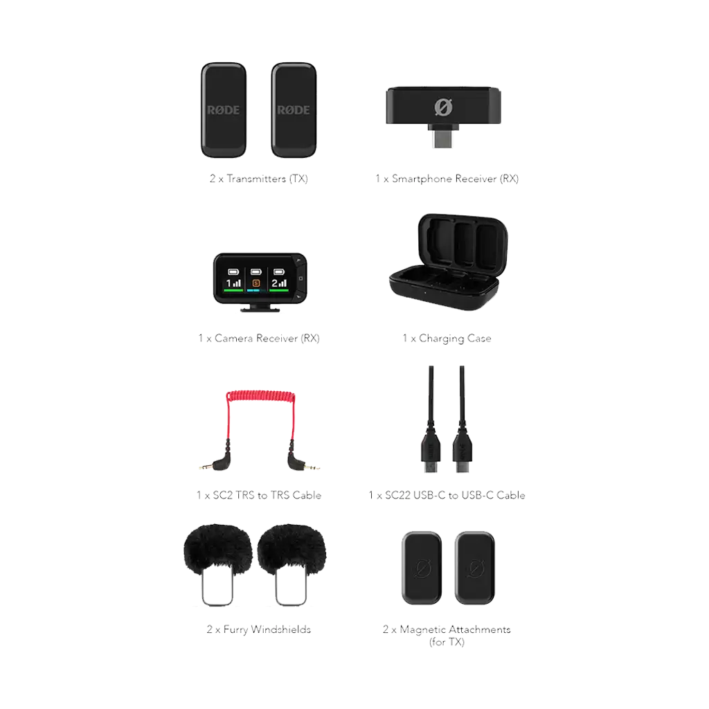 Rode Wireless Micro 2-Person Ultracompact Wireless Microphone Pro System for Cameras and Mobile Devices (2.4 GHz) - Image 4