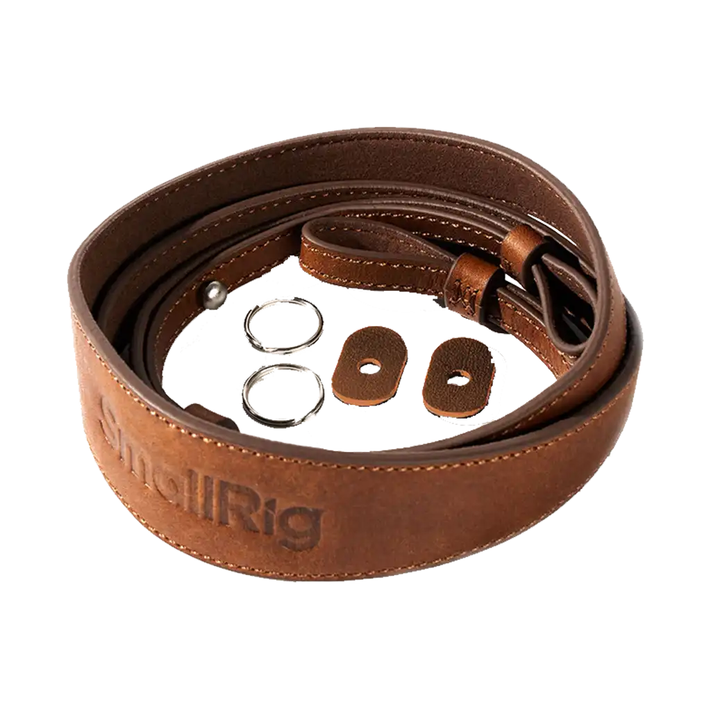 SmallRig Leather Camera Shoulder Strap (Brown) - Image 2