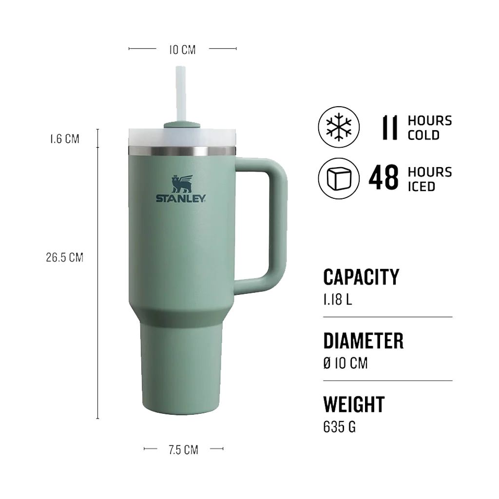 Stanley The Quencher H2.O FlowState Tumbler 1.2L (Shale) - Image 2